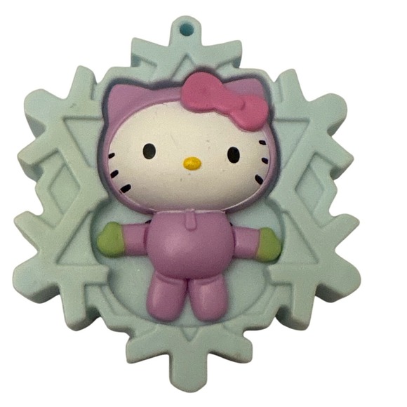 Hello Kitty Snowflake Ornament Holiday Decoration Cute Kawaii Arms Move Up Down - Picture 1 of 11